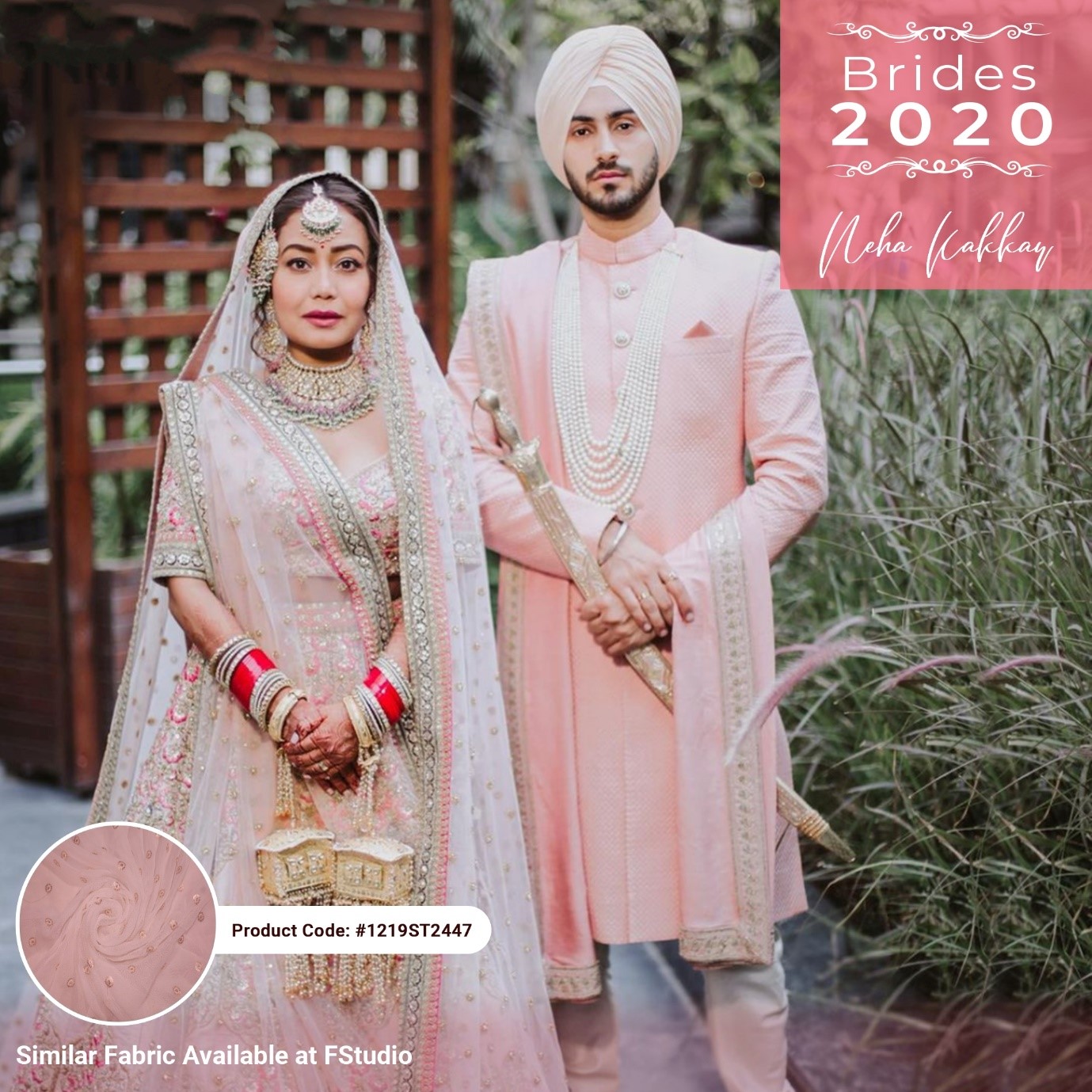 Neha Kakkar Ka Sex Open - Celebrity Brides of 2020 and their Bridal outfit - Fabric | F-studio online  fabric store India